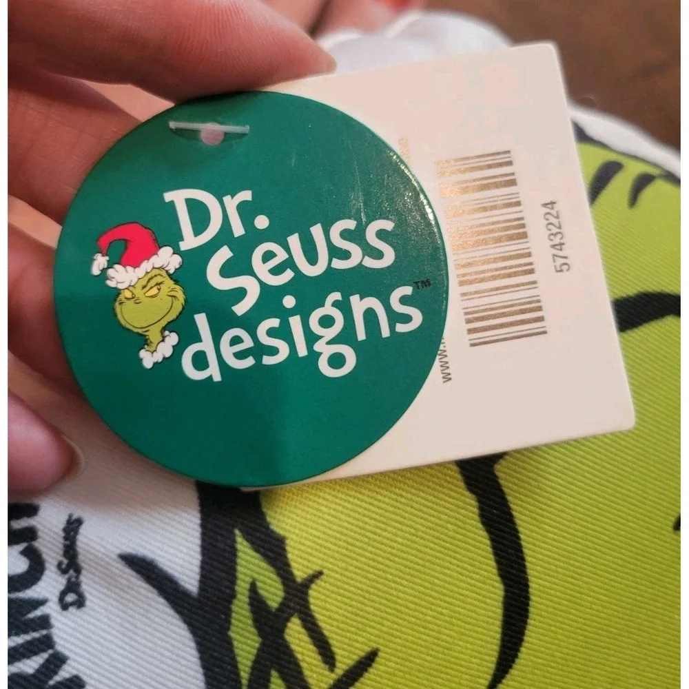 The Grinch Christmas Pillow Dr. Seuss Designs - New With Tags